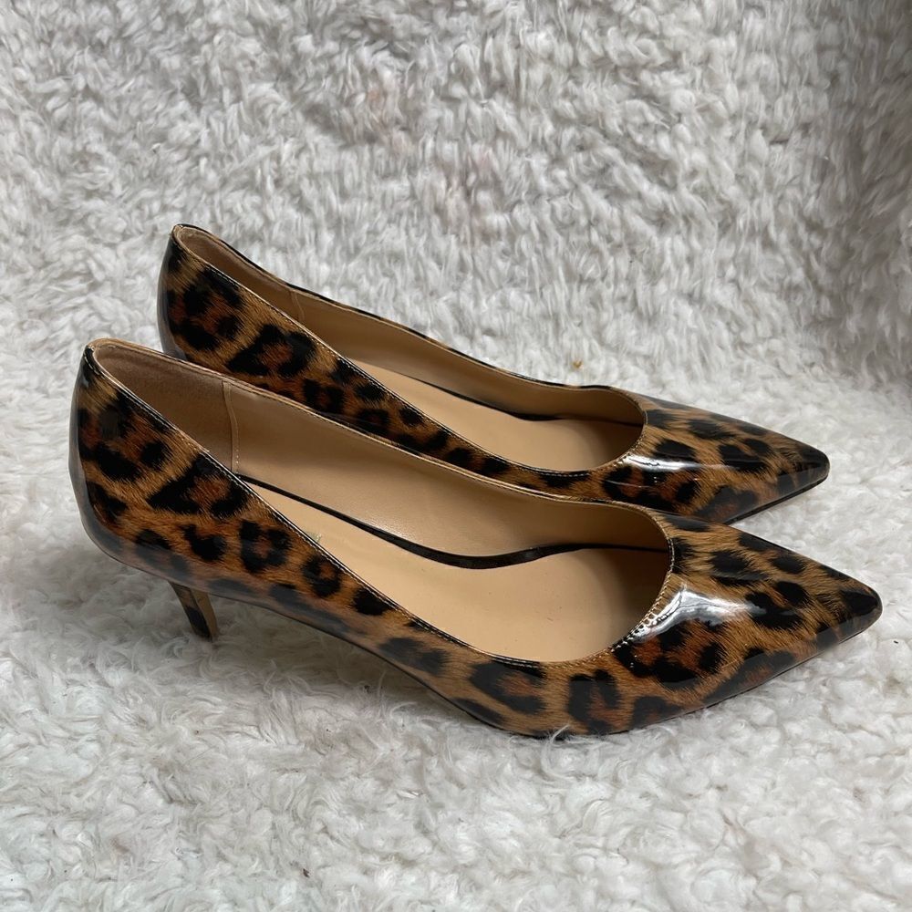 Joy In Love Leopard Print Patent slip on Pointy Toe size 11